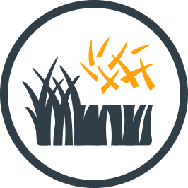 ikona symbolizująca koszenie trawy